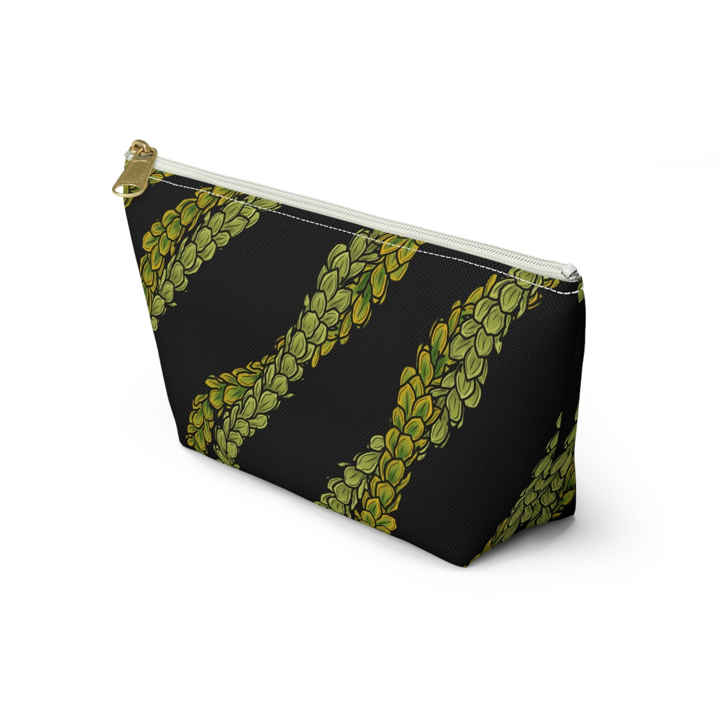 Pakalana Lei Black Background Accessory Pouch w T-bottom