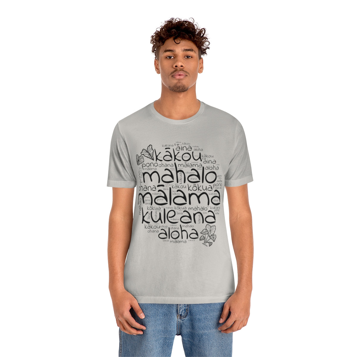 Hawaiian 'Olelo Hawai'i Kuleana with Kalo Plant T-Shirt, Unisex Jersey Short Sleeve Tee