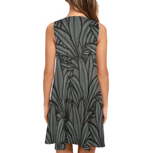 Load image into Gallery viewer, La&#39;i Ti-Leaf Hawaiian Print Sleeveless A-Line Pocket Dress