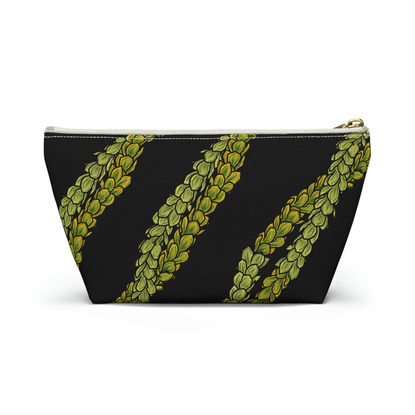 Pakalana Lei Black Background Accessory Pouch w T-bottom