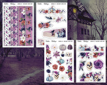 Load image into Gallery viewer, October Monthly Planner Sticker Kit - Haunted Roses- 8 Pages Total