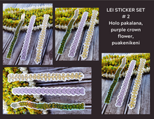 Load image into Gallery viewer, Mini Lei Vinyl Sticker Sets - Set of 3, You Choose - Pakalana, Plumeria, Crown Flower, Tuberose