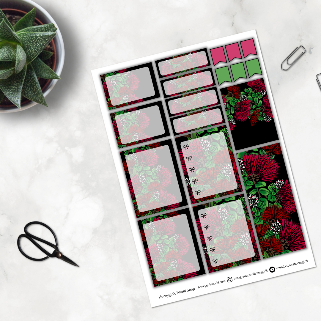 December Monthly Sticker Kit - 'Ohia Lehua