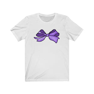 Hand-drawn Bow (purple) Unisex Jersey Short Sleeve Tee