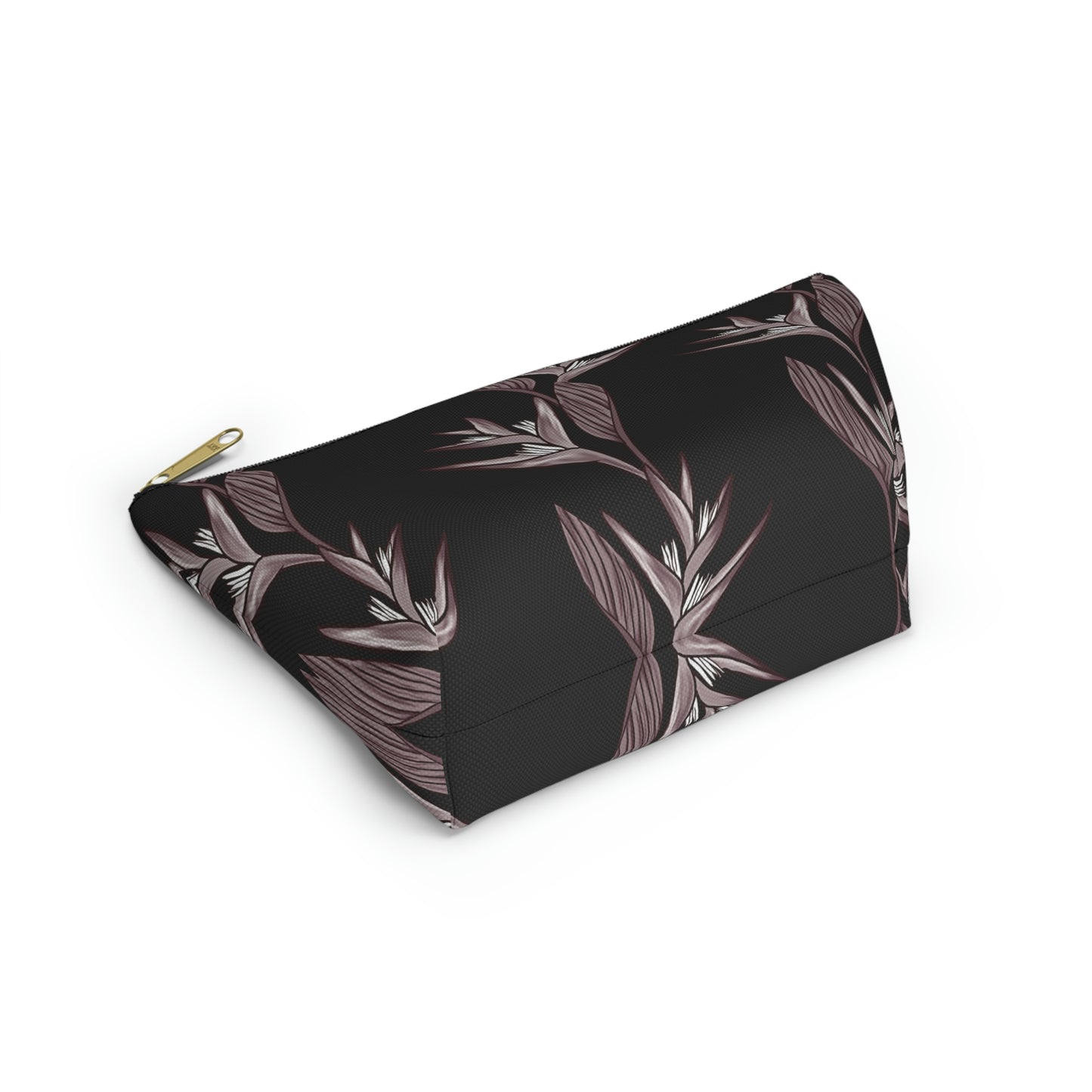 Heliconia Hawaiian Print Design Accessory Pouch w T-bottom