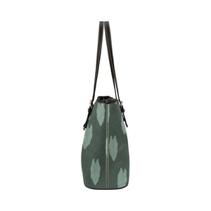 Kalo dark green large faux leather tote bag Leather Tote Bag/Large