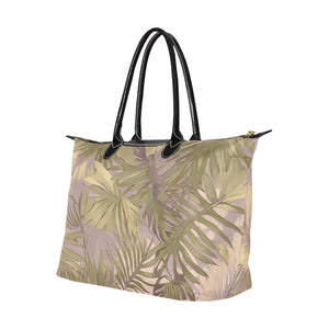 Hawaiian Tropical Print Soft Tones Single Shoulder Handbag