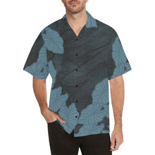 Load image into Gallery viewer, Kalo Blue Watercolor Men&#39;s Aloha Shirt Hawaiian Shirt with Merged Design (Model T58)