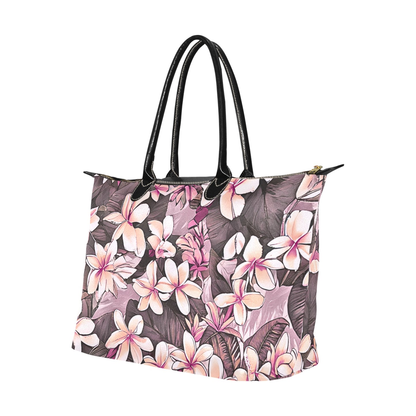 Plumeria Hawaiian Print Pink Tones Single Shoulder Handbag