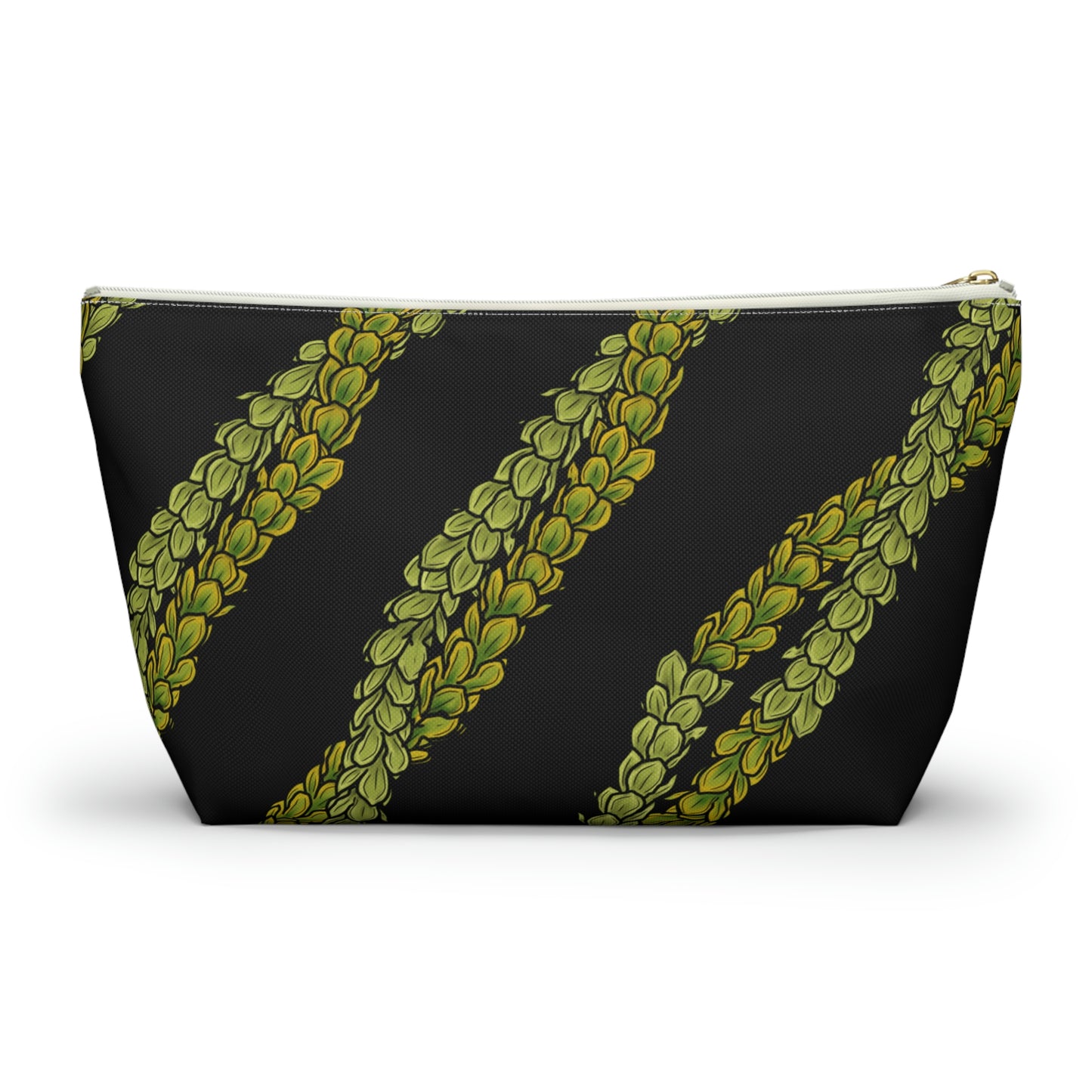 Pakalana Lei Black Background Accessory Pouch w T-bottom