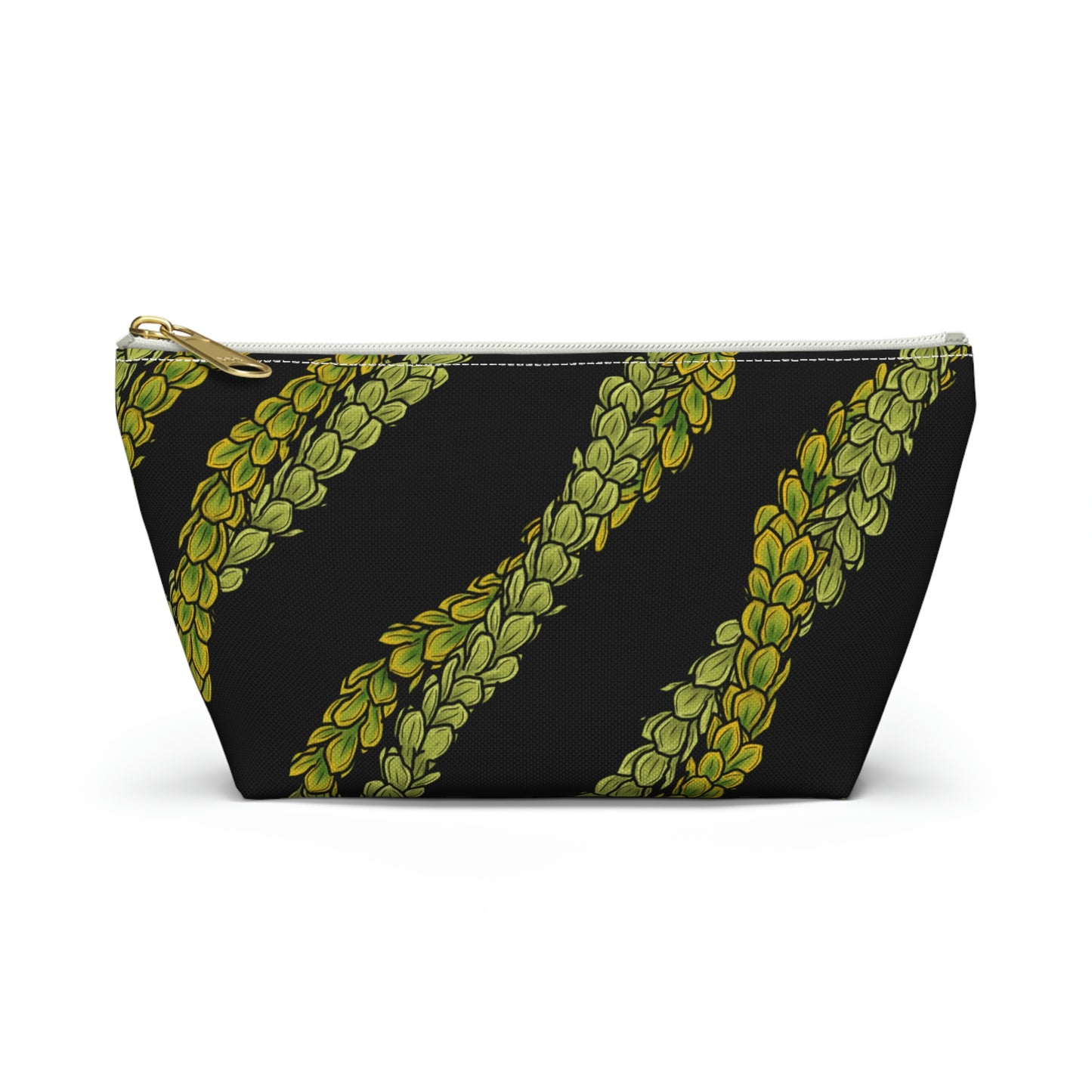 Pakalana Lei Black Background Accessory Pouch w T-bottom