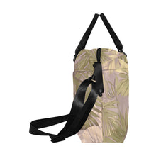 Load image into Gallery viewer, Hawaiian Tropical Print Soft Tones Large Capacity Duffle Bag with Trolley Sleeve