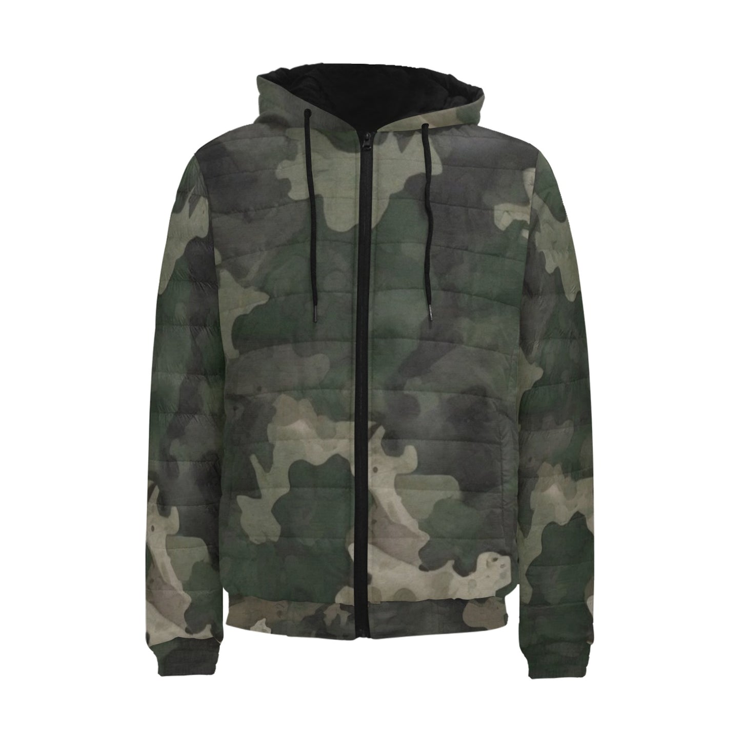 Aloha Dynasty Camouflage Padded Hooded Jacket