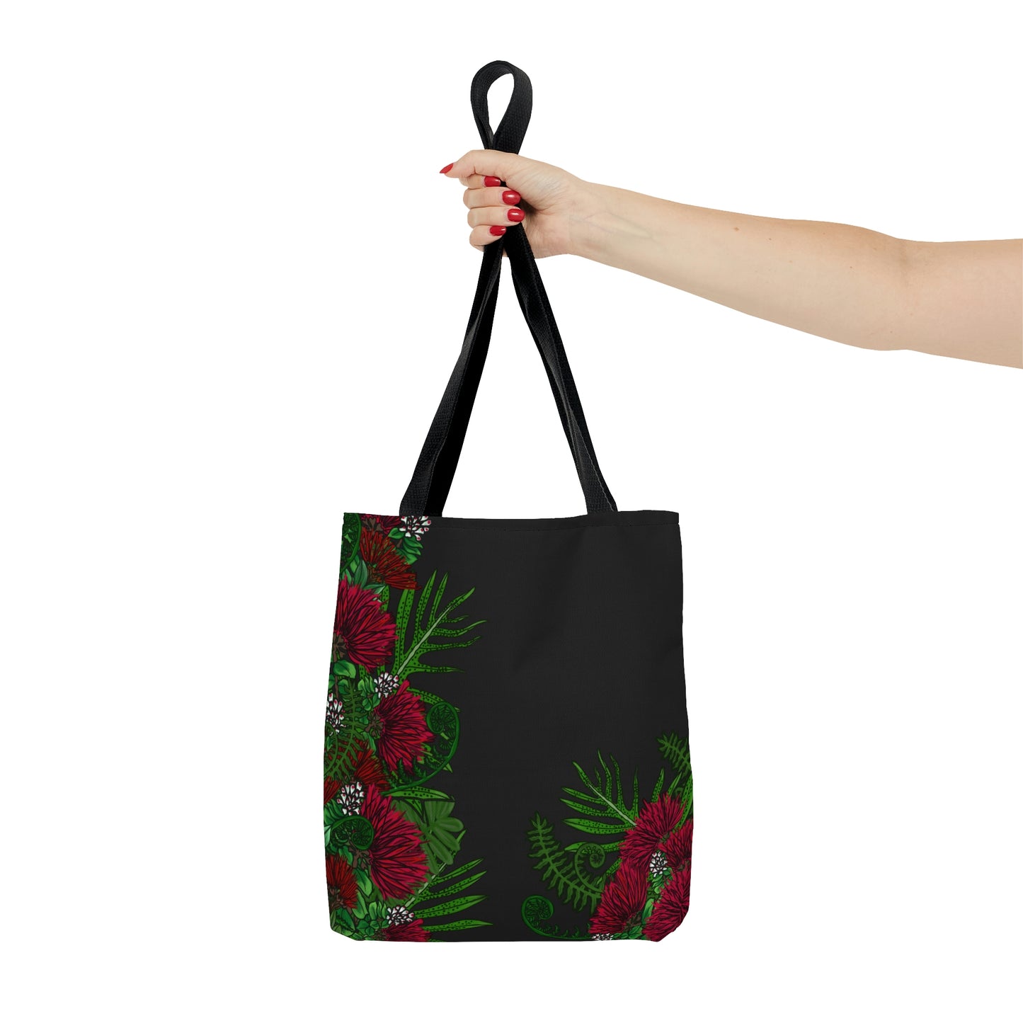 'Ohi'a Lehua and Hawaiian Fern Print Tote Bag