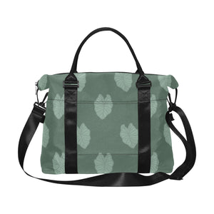 Kalo Taro Green Hawaiian Print Large Capacity Duffle Bag shoulder Bag