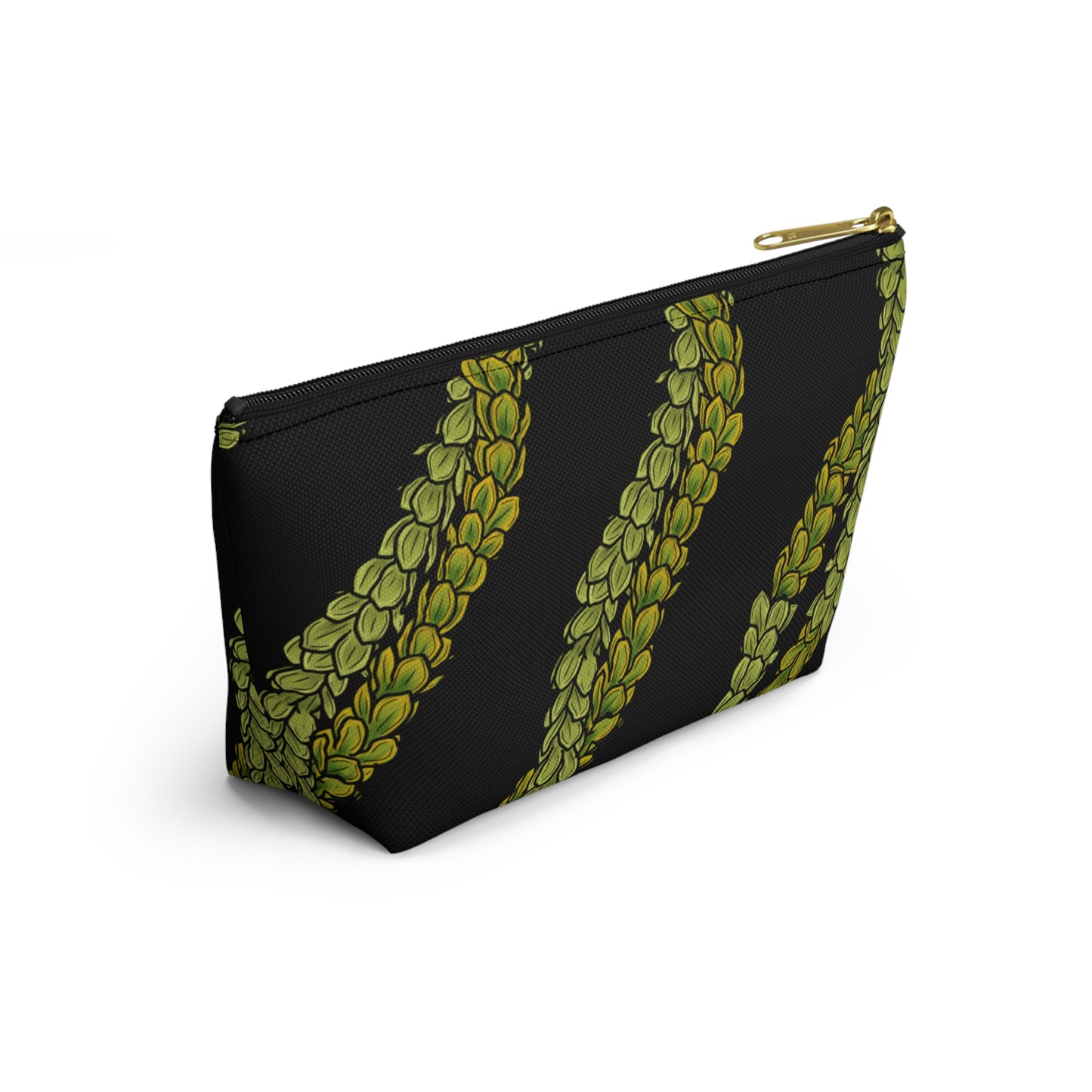 Pakalana Lei Black Background Accessory Pouch w T-bottom