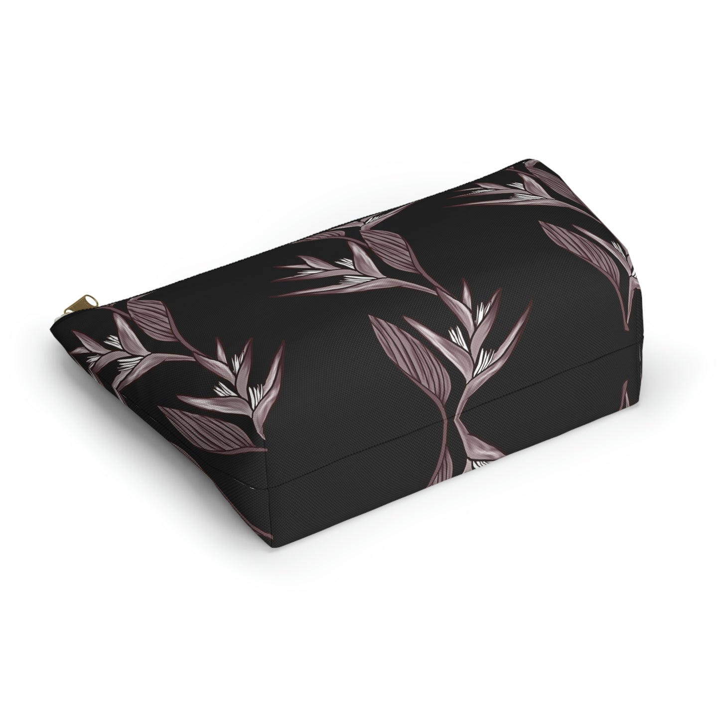 Heliconia Hawaiian Print Design Accessory Pouch w T-bottom