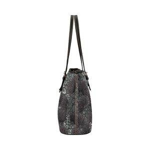 'Ohi'a Lehua Design Faux Leather tote Bag - Large Leather Tote Bag/Large