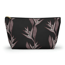 Load image into Gallery viewer, Heliconia Hawaiian Print Design Accessory Pouch w T-bottom