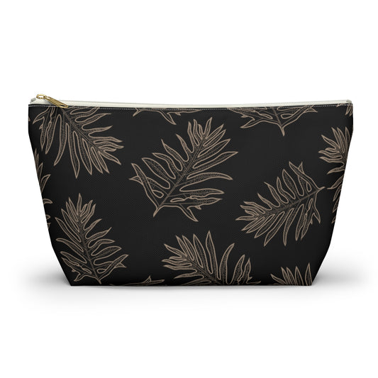 Laua'e Fern Hawaiian Print Accessory Pouch with T-bottom