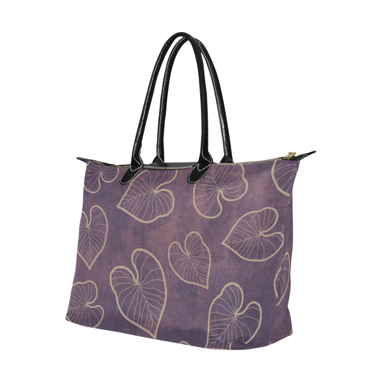 Kalo Taro Hawaiian Print Purple Watercolor Single Shoulder Handbag