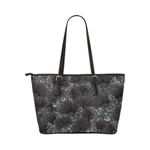'Ohi'a Lehua Design Faux Leather tote Bag - Large Leather Tote Bag/Large