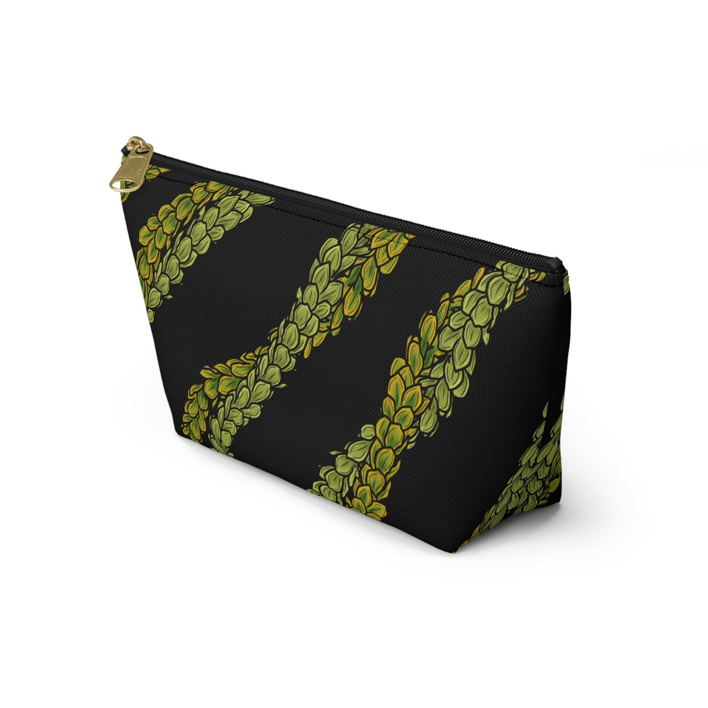 Pakalana Lei Black Background Accessory Pouch w T-bottom