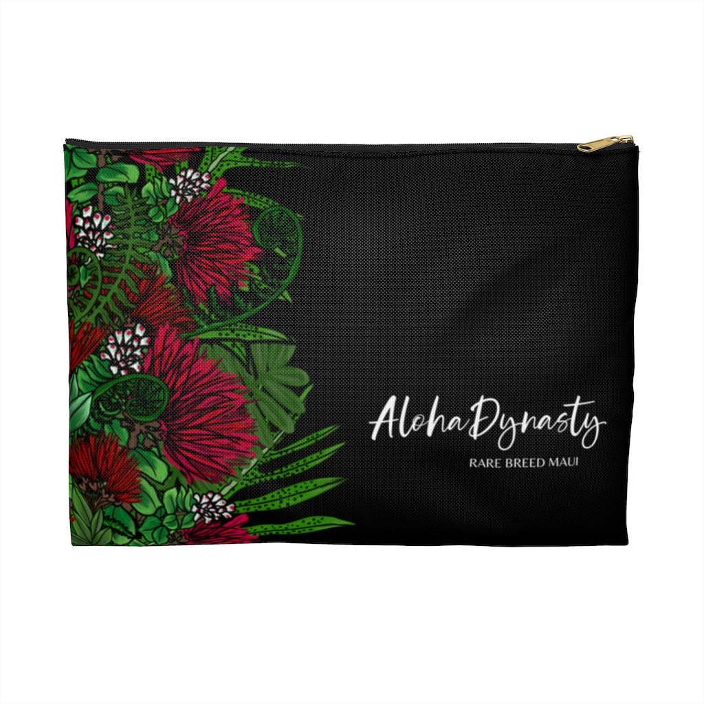 Red Ohia Lehua Blossom Accessory Pouch