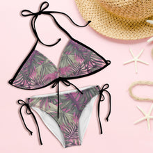 Load image into Gallery viewer, Hawaiian Tropical Print Pink String Bikini Set