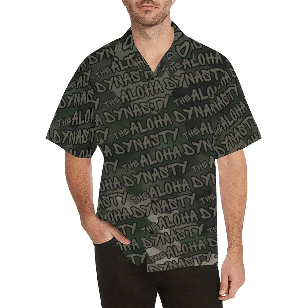 Aloha Dynasty Graffiti Camouflage Men's Aloha Shirt Hawaiian Shirt