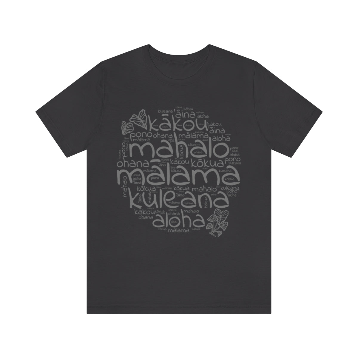 Hawaiian 'Olelo Hawai'i Kuleana with Kalo Plant T-Shirt, Unisex Jersey Short Sleeve Tee