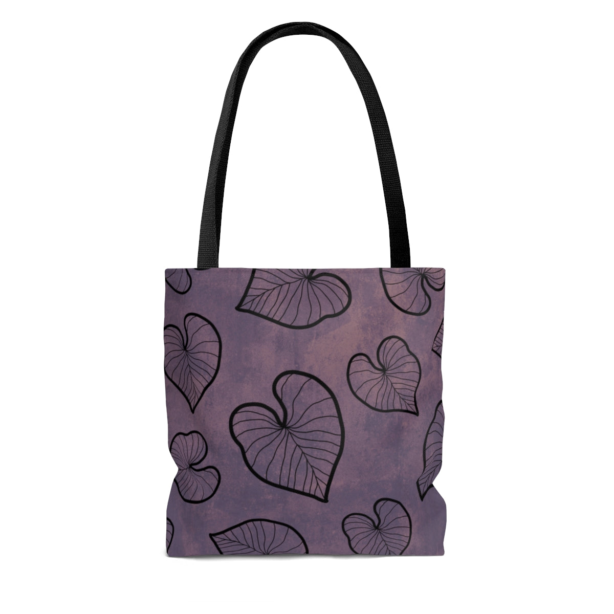 Kalo (Taro) Tote Bag - Hand drawn Kalo leaf over Watercolor Design