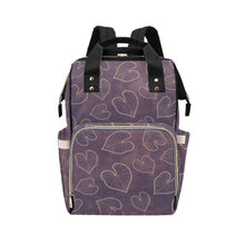 Load image into Gallery viewer, Kalo Taro Lavender Mommy Backpack or Planner Bag - Multi-Function Diaper Backpack/Diaper Bag