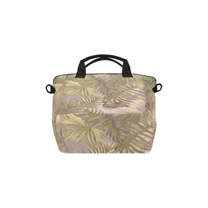 Hawaiian Tropical Print Soft Tones Tote Bag Crossbody with Shoulder Strap
