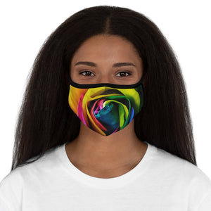 Rainbow Rose - Fitted Polyester Face Mask