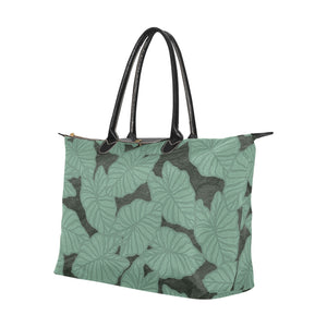 Kalo Taro Hawaiian Print Green Watercolor Single Shoulder Handbag