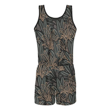 Load image into Gallery viewer, La&#39;i Ti-Leaf Hawaiian Print Design Short Romper Vest Short Jumpsuit