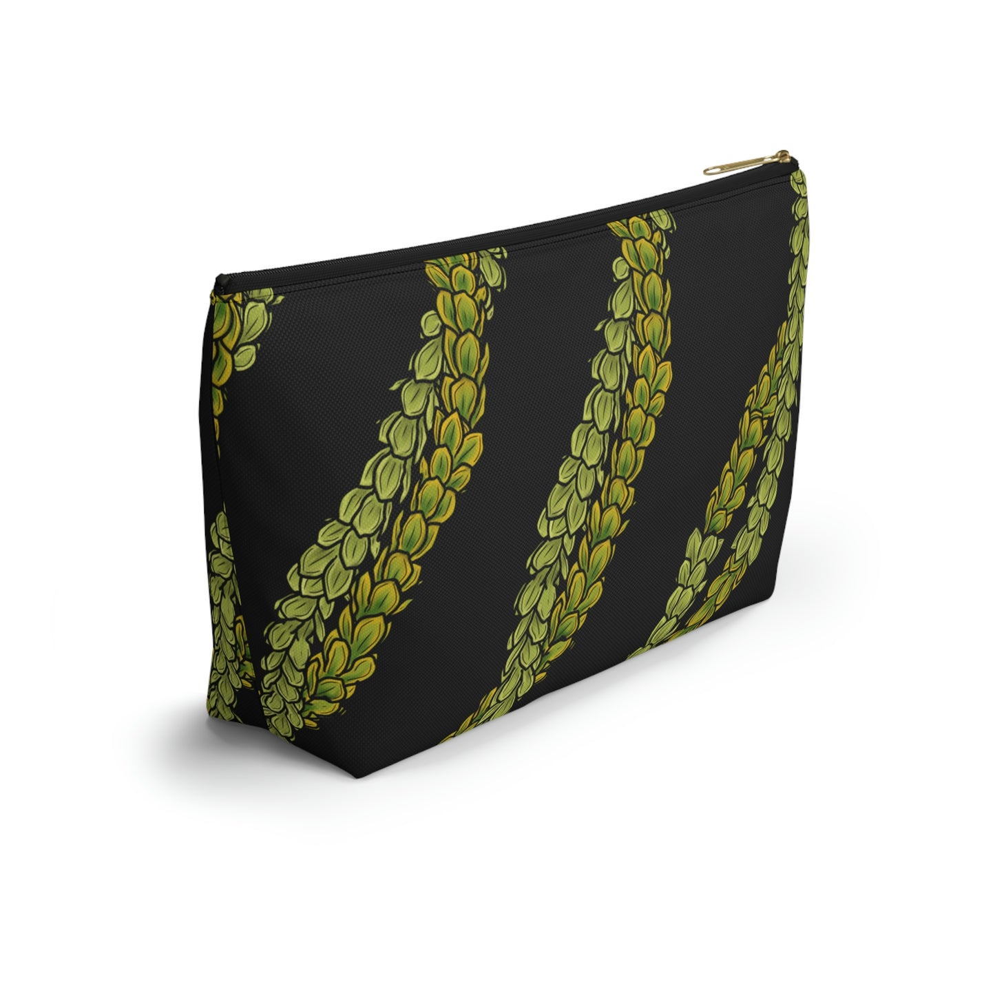 Pakalana Lei Black Background Accessory Pouch w T-bottom