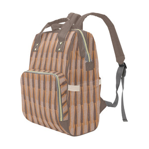 Hapu'u Fern Orange and Brown Multi Function Diaper Backpack Multi-Function Diaper Backpack/Diaper Bag