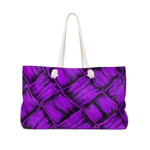 Purple Lauhala Weekender Bag