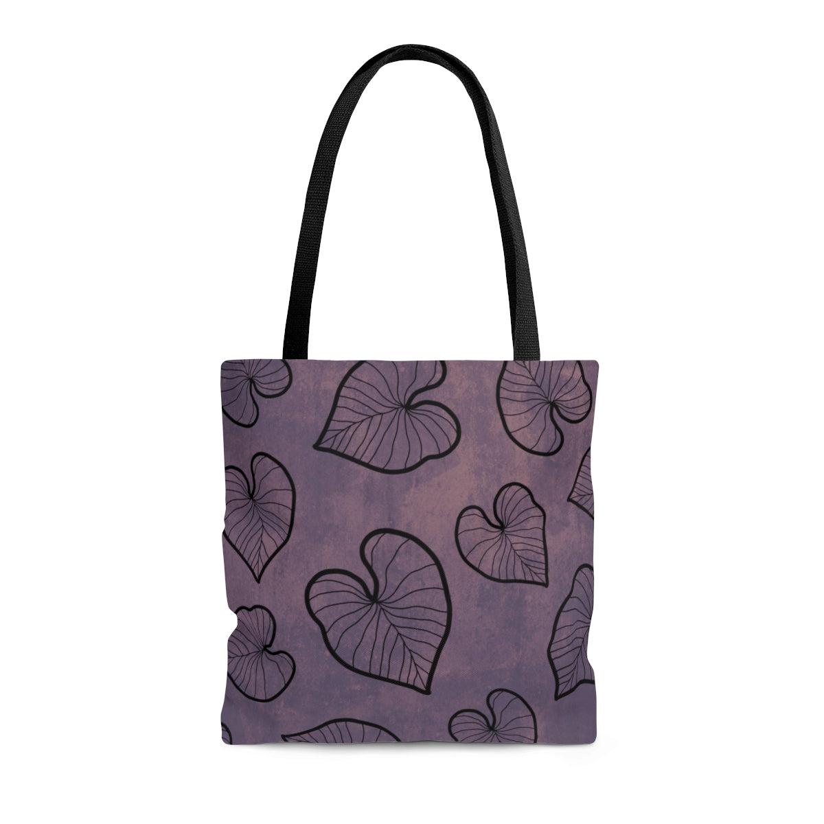 Kalo (Taro) Tote Bag - Hand drawn Kalo leaf over Watercolor Design