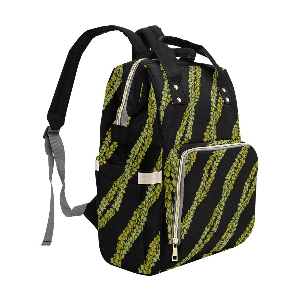 Pakalana Lei Hawaiian Print Multi Function Diaper Backpack Teacher Bag Planner Bag