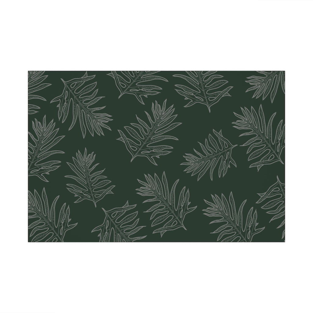 Laua'e Fern Gift Wrap Paper, 1pc - Dark Green