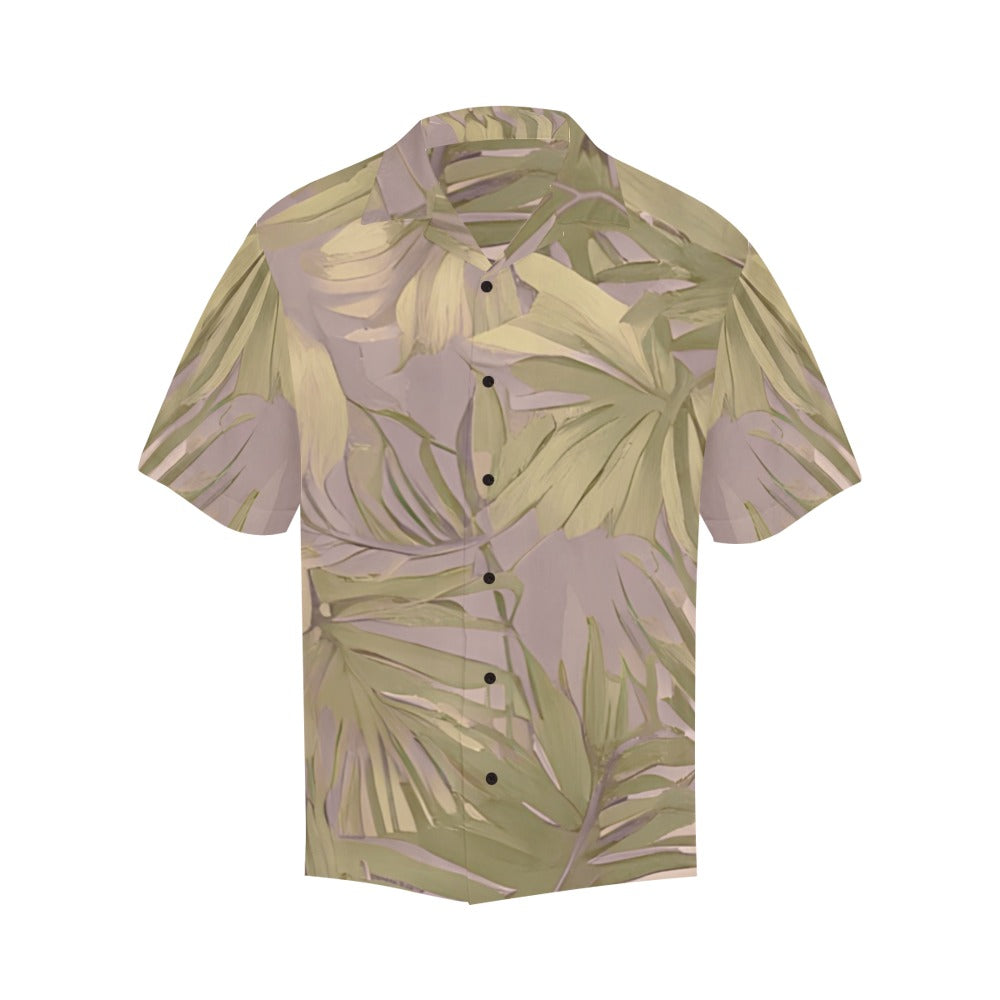 Hawaiian Tropical Print Soft Tones Men's Aloha Shirt