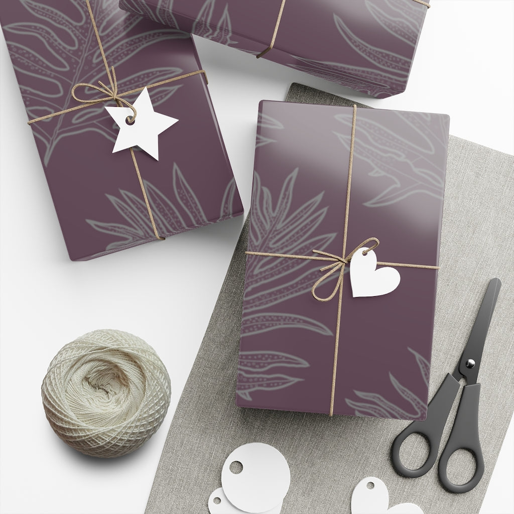 Laua'e Fern Gift Wrap Paper, 1pc - Mauve Lavender
