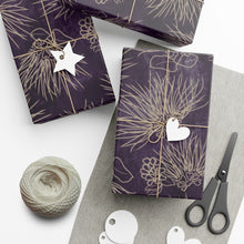 Load image into Gallery viewer, &#39;Ohia Lehua Gift Wrap Paper, 1pc - Royal Purple Watercolor
