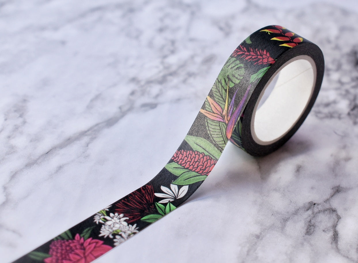 Hawaii Tropical Floral Washi Tape