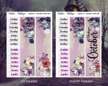 Load image into Gallery viewer, October Monthly Planner Sticker Kit - Haunted Roses- 8 Pages Total