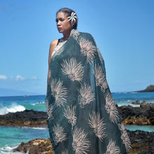 Load image into Gallery viewer, Teal Ohia Lehua Pareo Sarong Beach Cover Up
