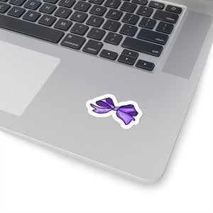 Hand-drawn Purple Bow Kiss-Cut Stickers